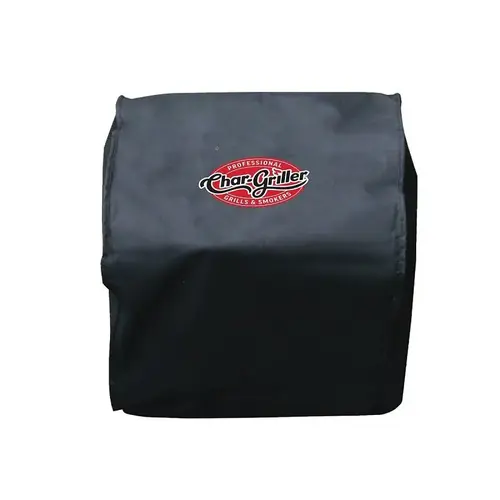 Char-Griller Side Fire Box Grill Cover, 20 in W, 18 in D, 18 in H, Polyester, Black