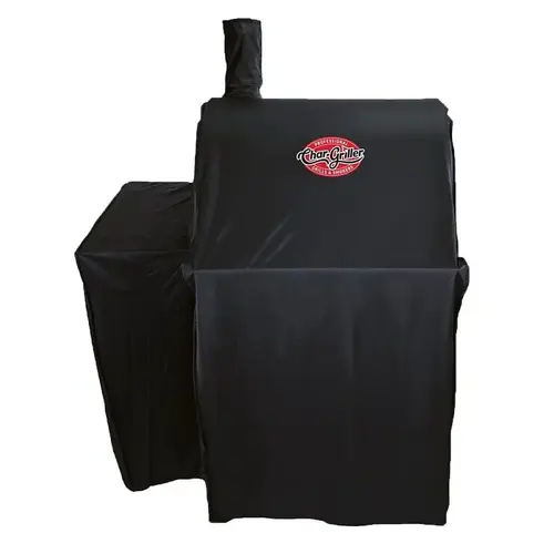 Char-Griller Grill Cover, 37.8 in W, 30.9 in D, 50.6 in H, Polyester, Black Char-Griller Grill Cover, 37.8 in W, 30.9 in D, 50.6 in H, Polyester, Black