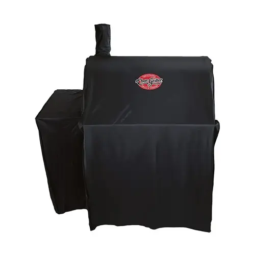 Char-Griller Grill Cover, 29 in W, 50 in H, Polyester/PVC, Black