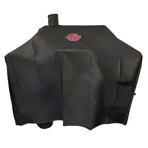 Char-Griller Grill Cover, 53 in W, 27 in D, 49 in H, Polyester, Black