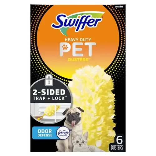 Swiffer 79889 Multi-Surface Duster Pet Refill with Febreze Odor Defense, Fiber Head, White/Yellow Swiffer 79889 Multi-Surface Duster Pet Refill with Febreze Odor Defense, Fiber Head, White/Yellow