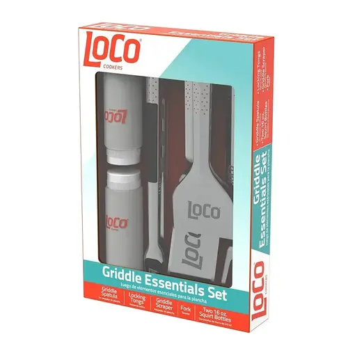 LoCo Griddle Essential Kit, Stainless Steel Blade, Stainless Steel Handle, Ergonomic Handle