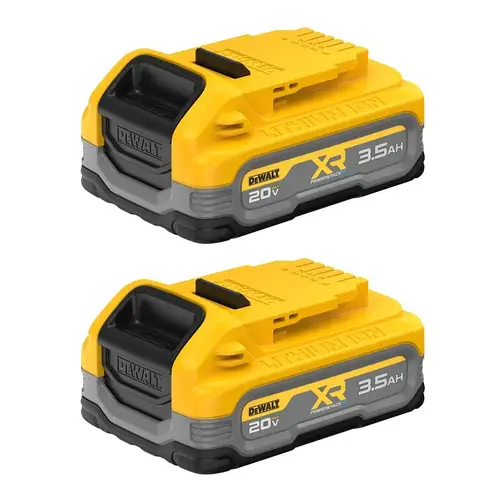 DEWALT XR POWERSTACK Battery, 20 V Battery, 3.5 Ah, Includes: (2) DCBP320 XR POWERSTACK 3.5 Ah Batteries DEWALT XR POWERSTACK Battery, 20 V Battery, 3.5 Ah, Includes: (2) DCBP320 XR POWERSTACK 3.5 Ah Batteries
