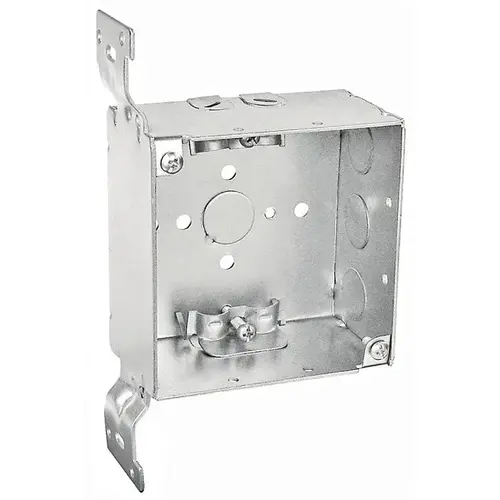 Southwire 52171-FR Bracketed Box, 1/2, 1/2 to 3/4 in Knockout, Steel, Silver, Galvanized, Stud Side Southwire 52171-FR Bracketed Box, 1/2, 1/2 to 3/4 in Knockout, Steel, Silver, Galvanized, Stud Side
