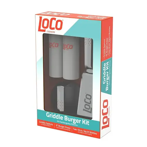 LoCo Griddle Burger Kit, Ergonomic Handle