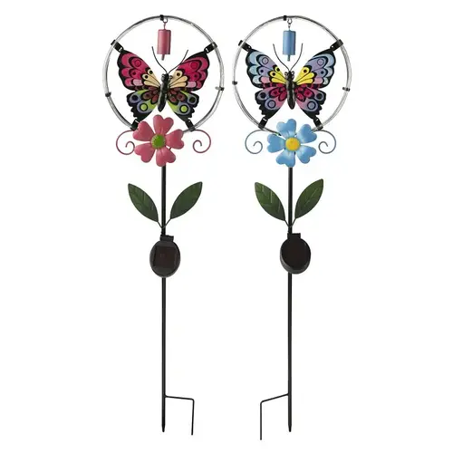 BUTTERFLY STCK LIGHT SOLAR MTL - pack of 6 BUTTERFLY STCK LIGHT SOLAR MTL - pack of 6