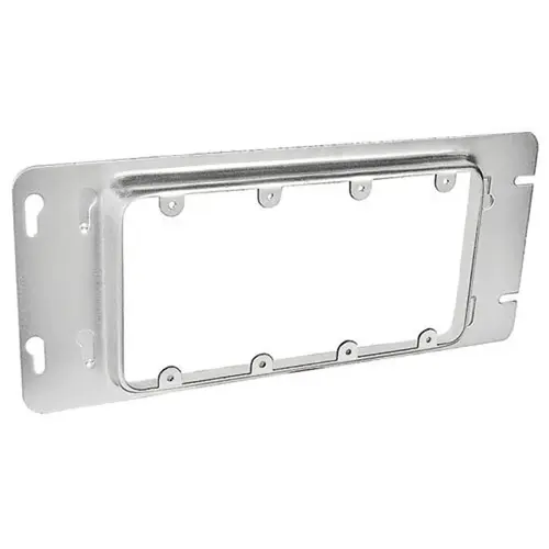 Southwire Device Ring, 3/4 in L, Rectangular, 4-Gang, Steel, Silver, Galvanized Southwire Device Ring, 3/4 in L, Rectangular, 4-Gang, Steel, Silver, Galvanized
