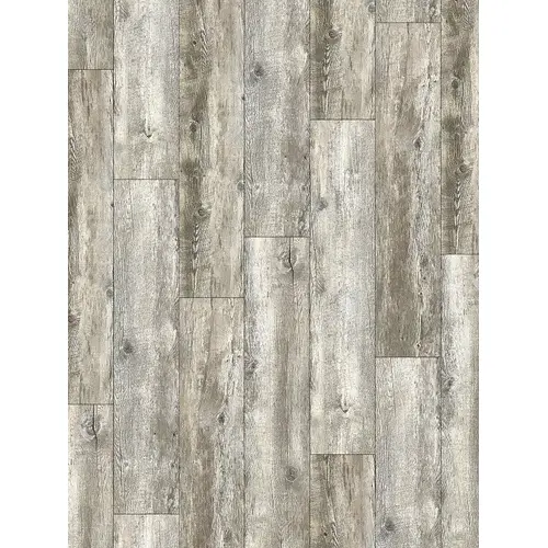 ProSelect Design ProFloor Flooring Plank, 48 in L, 7 in W, Stone Plastic Composite/Vinyl, Weathered Gray - pack of 12
