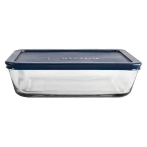 Anchor Hocking Kitchen Food Storage with Lid, 6 Cup, Glass, Clear, 8-1/4 in Dia, 2.4 in H