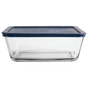 ANCHOR HOCKING 85912L20 Anchor Hocking Kitchen Food Storage with Lid, 4-3/4 Cup, Glass, Clear, 8 in Dia, 3.4 in H