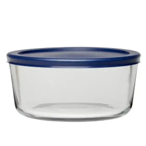 Anchor Hocking Kitchen Food Storage with Lid, 7 Cup, Glass, Clear, 7.4 in Dia, 3.4 in H