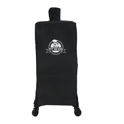 Pit Boss Smoker Cover, 25 in W, 25 in D, 48 in H, Polyester/PVC, Black