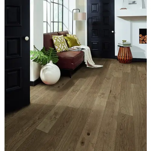 Healthier Choice Flooring Flooring Plank, 1-1/2 to 6 ft L, 6-1/2 in W, Micro Bevel Edge, White Oak - pack of 10