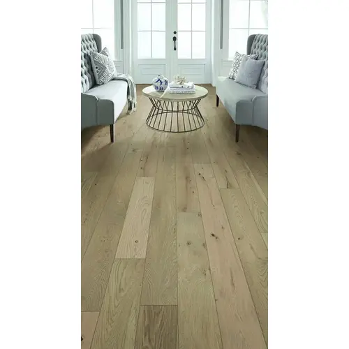 Healthier Choice Flooring Flooring Plank, 1-1/2 to 6 ft L, 6-1/2 in W, Micro Bevel Edge, White Oak, Oyster Bay - pack of 10 Healthier Choice Flooring Flooring Plank, 1-1/2 to 6 ft L, 6-1/2 in W, Micro Bevel Edge, White Oak, Oyster Bay - pack of 10