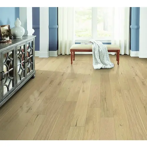 Healthier Choice Flooring Flooring Plank, 1-1/2 to 6 ft L, 6-1/2 in W, Micro Bevel Edge, White Oak, Sand Ridge - pack of 10
