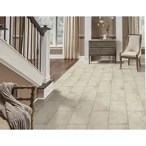 Healthier Choice Flooring Flooring Plank, 24 in L, 12 in W, Grout Bevel Edge, Stone Polymer Composite/Vinyl - pack of 12