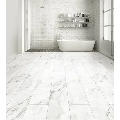 Healthier Choice Flooring Flooring Plank, 24 in L, 12 in W, Grout Bevel Edge, Stone Polymer Composite/Vinyl - pack of 12 Healthier Choice Flooring Flooring Plank, 24 in L, 12 in W, Grout Bevel Edge, Stone Polymer Composite/Vinyl - pack of 12