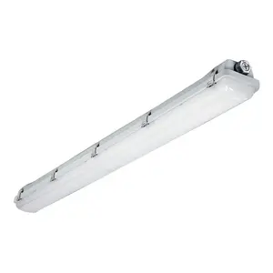 Metalux 4APVTLD-SL3C3 Metalux APVT-S Selectable Vaportite Series Vapor Strip Light Fixture, 120/277 V, 46 W, LED Lamp, White