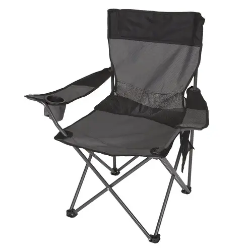 Stansport APEX Deluxe Foldable Arm Chair, 18-1/2 in W, 22 in D, 35-1/2 in H, Steel Frame, Polyester Seat Stansport APEX Deluxe Foldable Arm Chair, 18-1/2 in W, 22 in D, 35-1/2 in H, Steel Frame, Polyester Seat
