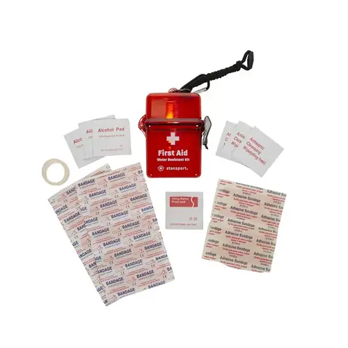 Stansport Emergency First Aid Kit, 29-Piece, Plastic - pack of 12