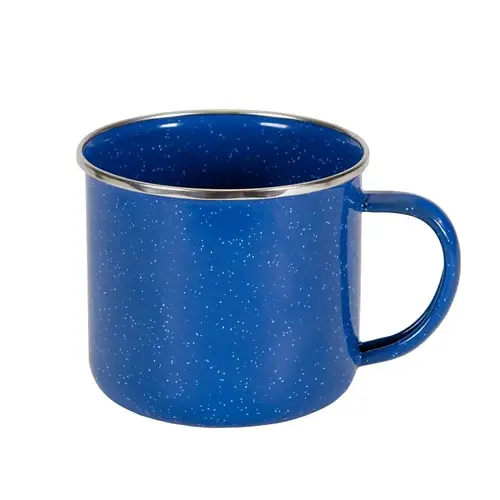 Stansport Coffee Mug, 22 oz Capacity, Blue, Enamel