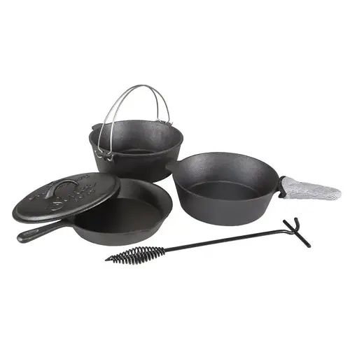 Stansport Pre-Seasoned Cook Set, Iron