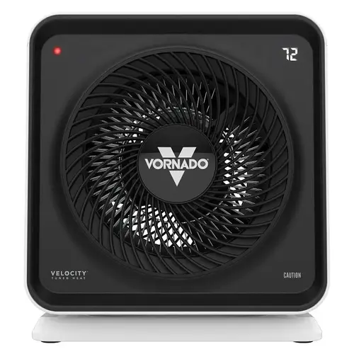 Vornado Room Heater, 120 V, 5118 Btu/hr Heating, 3-Heating Stage, White