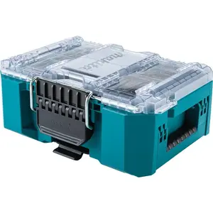 Makita T-90065 Makita MAKTRAK Deep Compact Organizer, 522 cu-in, Copolymer/Resin, Teal, 5-Compartment