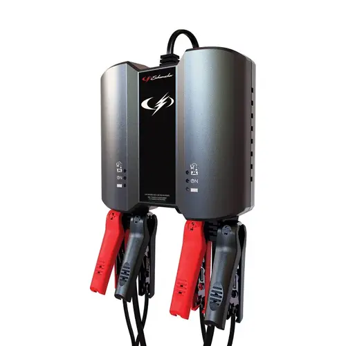 Schumacher Battery Charger/Maintainer, 6/12 V Battery, 4 A Charge, Black Schumacher Battery Charger/Maintainer, 6/12 V Battery, 4 A Charge, Black