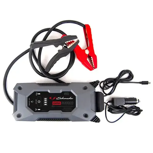 Schumacher Portable Power Pack and Jump Starter, 12 V, 1500 A, Lithium-Ion Battery Schumacher Portable Power Pack and Jump Starter, 12 V, 1500 A, Lithium-Ion Battery