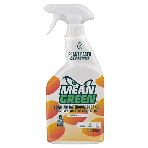 Mean Green Bathroom Cleaner, 24 oz, Liquid, Tropical Breeze Mean Green Bathroom Cleaner, 24 oz, Liquid, Tropical Breeze