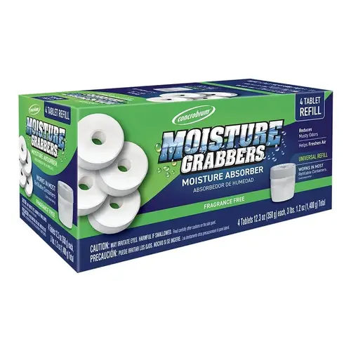 Concrobium Moisture Grabbers Moisture Absorber, 12.3 oz, Tablet - pack of 4 Concrobium Moisture Grabbers Moisture Absorber, 12.3 oz, Tablet - pack of 4