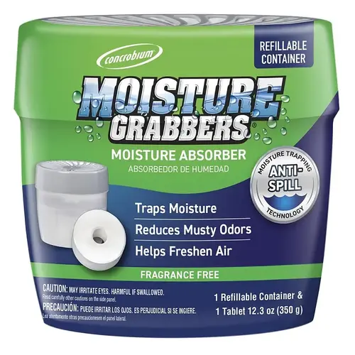 Concrobium Moisture Grabbers Moisture Absorber, 12.3 oz, Tablet Concrobium Moisture Grabbers Moisture Absorber, 12.3 oz, Tablet