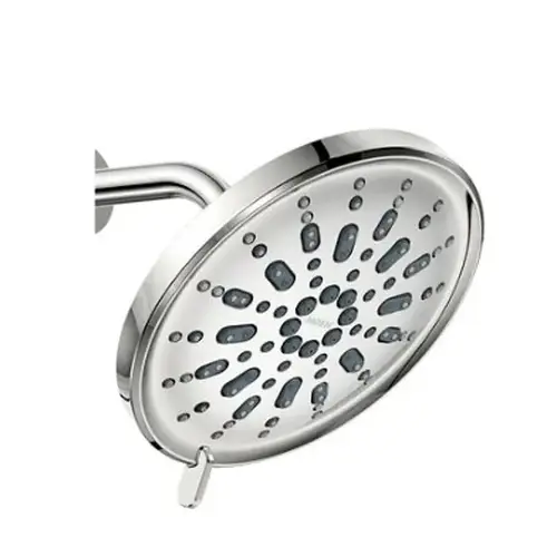 Moen Enthrall Series Shower Head, Round, 1.75 gpm, 1/2 in Connection, IPS, 5-Spray Function, Plastic, Chrome Moen Enthrall Series Shower Head, Round, 1.75 gpm, 1/2 in Connection, IPS, 5-Spray Function, Plastic, Chrome