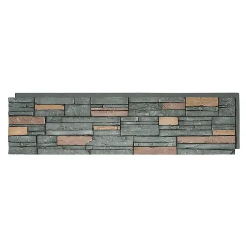 DuraKwik Stone Siding Panel, 13 in L, 48 in W, 2 in Thick, Interlocking Edge, Stacked Stone Profile - pack of 4 DuraKwik Stone Siding Panel, 13 in L, 48 in W, 2 in Thick, Interlocking Edge, Stacked Stone Profile - pack of 4