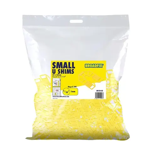 Broadfix U-Shim, 1 mm Thick, 43 mm W, 55 mm L, Polypropylene