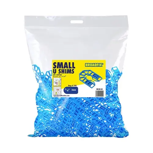 Broadfix U-Shim, 3 mm Thick, 43 mm W, 55 mm L, Polypropylene