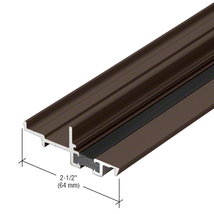 CRL-U.S. Aluminum BT84722 Door Stop Insert, Thermally Improved, Dark Bronze/Black Anodized Class 1, 21'-2" Stock Length