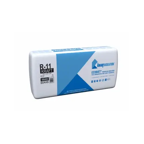 R-11 Kraft Faced Fiberglass Insulation Batt, 23 x 93 In. R-11 Kraft Faced Fiberglass Insulation Batt, 23 x 93 In.
