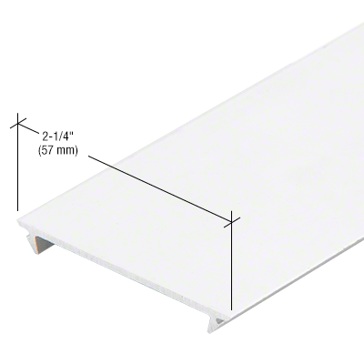CRL-U.S. Aluminum 0G53252 White KYNAR Paint Flush Insert - 24'-2" Stock Length