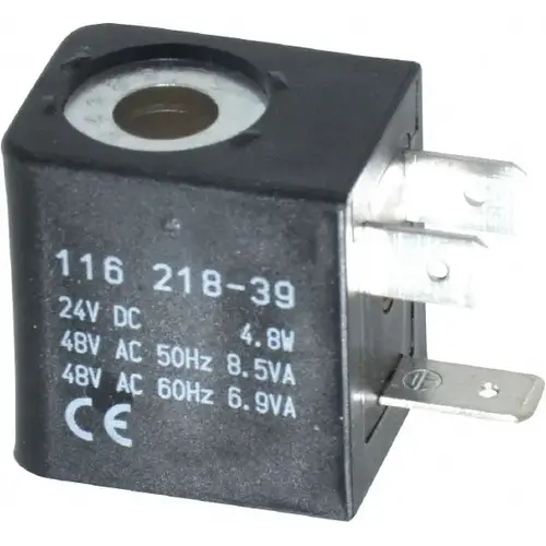 24 DC Volt, Din Connection Coil Lead Length, Class F, Solenoid Coil