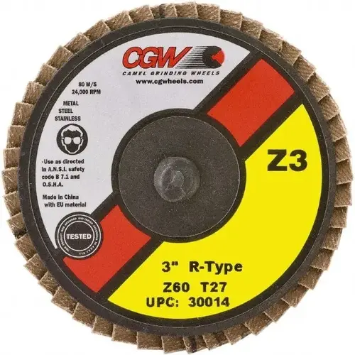 Flap Disc: 40 Grit, Zirconia Alumina, Type 27