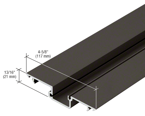 CRL-U.S. Aluminum 1G52422 Dark Bronze/Black Anodized Class 1 Shallow Pocket Insert - 24'-2" Stock Length
