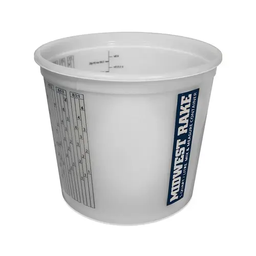 5 Qt, Plastic Round White Bucket & Pail Kit 5 Qt, Plastic Round White Bucket & Pail Kit