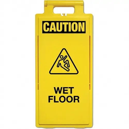 Caution Wet Floor, 11" Wide x 24" High, Polypropylene A-Frame Floor Sign Caution Wet Floor, 11" Wide x 24" High, Polypropylene A-Frame Floor Sign