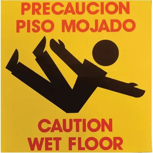 Wet Floor, 8" Wide x 8" High, Polypropylene Square Floor Sign Wet Floor, 8" Wide x 8" High, Polypropylene Square Floor Sign