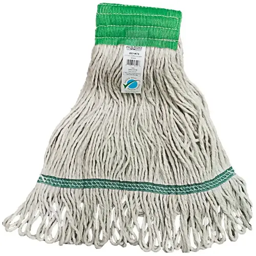 Wet Mop Loop: Clamp Jaw, Medium, White Mop, Cotton Wet Mop Loop: Clamp Jaw, Medium, White Mop, Cotton