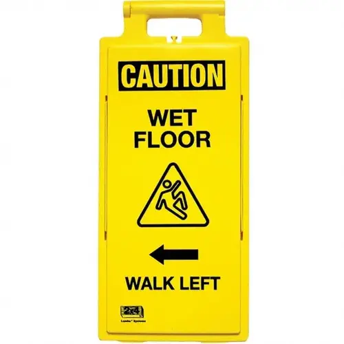 Wet Floor Walk Left/Right, 11" Wide x 24" High, Polypropylene A-Frame Floor Sign Wet Floor Walk Left/Right, 11" Wide x 24" High, Polypropylene A-Frame Floor Sign