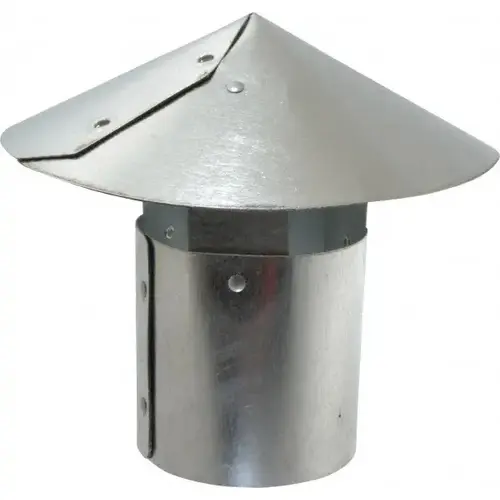 3" ID, Galvanized Duct Rain Caps 3" ID, Galvanized Duct Rain Caps