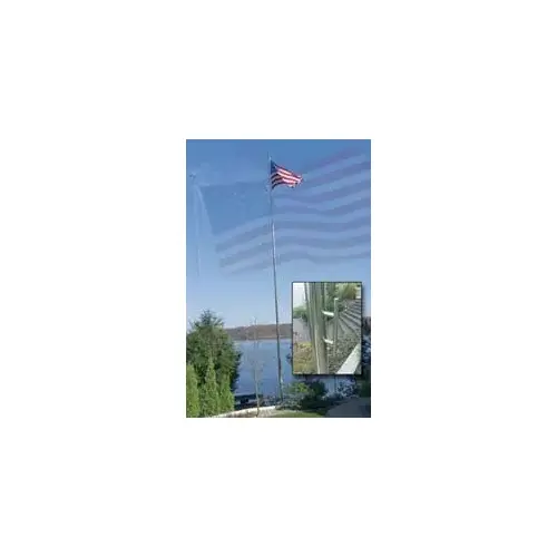 Flag Poles & Kits; Pole Material: Aluminum ; Height Above Ground (Feet): 20.00; 20.0 ; Height Above Ground: 20.0 ; Bottom Diameter (Inch): 3
